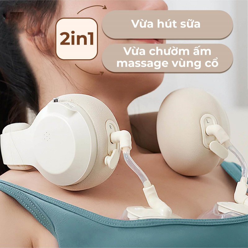 Máy hút sữa di động kèm chườm ấm cổ Moaz BéBé MB-091 1