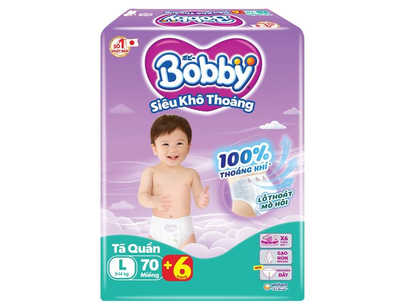 Tã quần Bobby size L 68 miếng