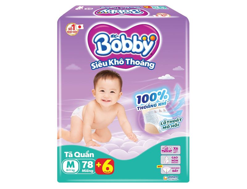 Tã quần Bobby size M 76 miếng