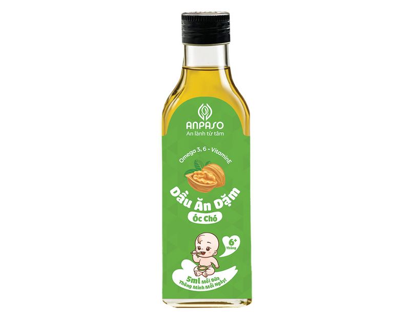 Dầu ăn dặm cho bé Anpaso óc chó 100ml