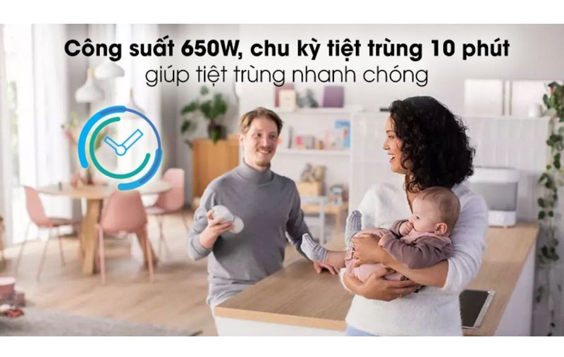 Máy tiệt trùng bình sữa Philips Avent 3 trong 1 SCF291.00