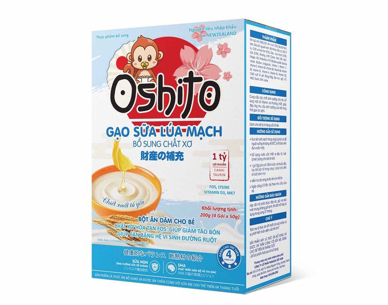 Bột ăn dặm Oshito gạo sữa lúa mạch