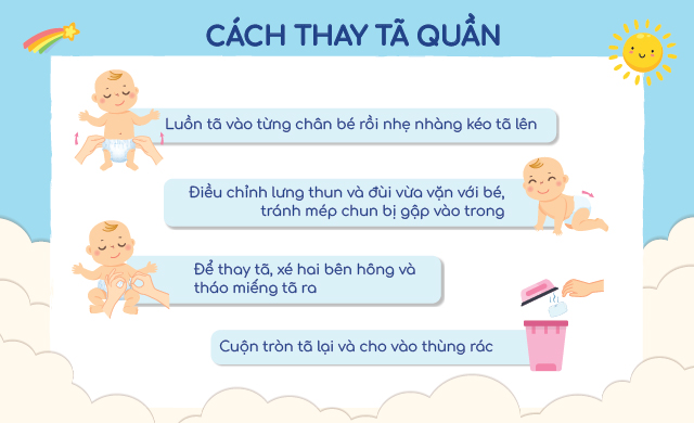 Hướng dẫn sử dụng cách thay tã quần Bobby