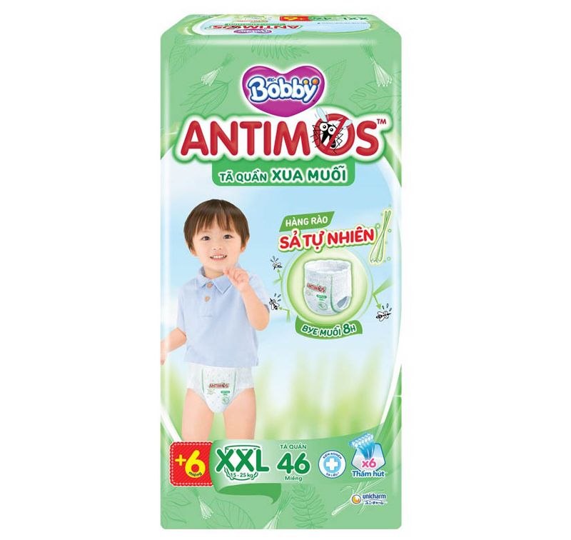 Tã quần Bobby Antimos xua muỗi size XXL 48 miếng