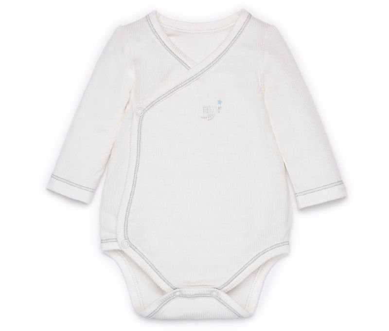 Body tam giác dài tay Bibo's HY trắng sao ghi