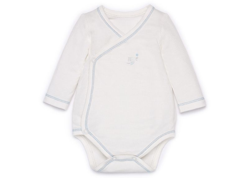 Body tam giác bé trai dài tay Bibo's HY trắng sao xanh