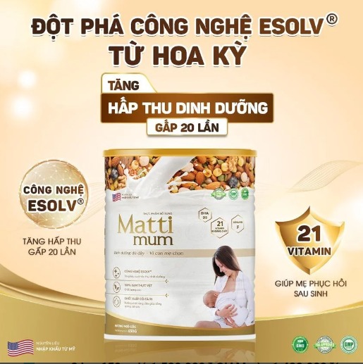 Sữa hạt Matti Mum lợi sữa cho mẹ sau sinh