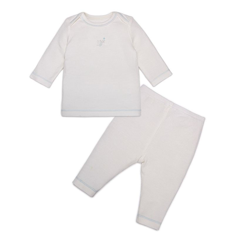 Bộ dài tay bé trai vai chờm Bibo's HY trắng sao xanh