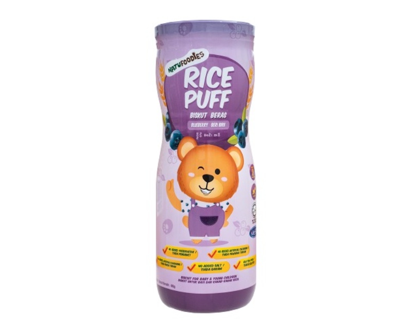 Bánh gạo ăn dặm Natufoodies vị việt quất 60g (Trên 8 tháng)