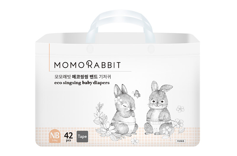 Bỉm dán Momo Rabbit Baby Band Diapers size NB 42 miếng