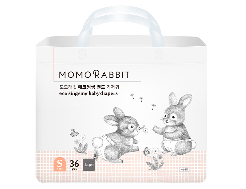 Bỉm dán Momo Rabbit Baby Band Diapers size S 36 miếng