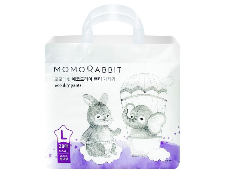 Bỉm quần Momo Rabbit ban đêm size L 28 miếng