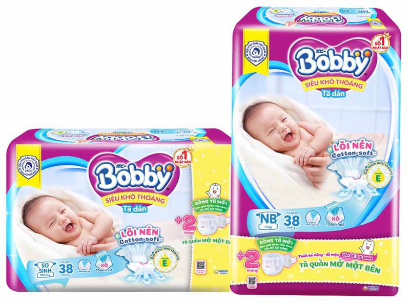bỉm bobby dán size xs