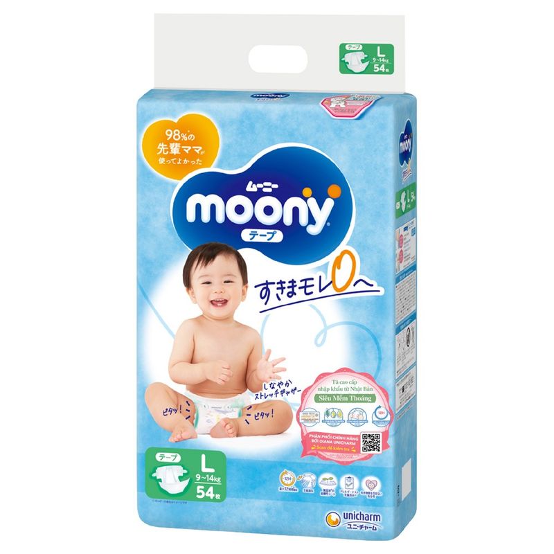 Tã dán Moony size L