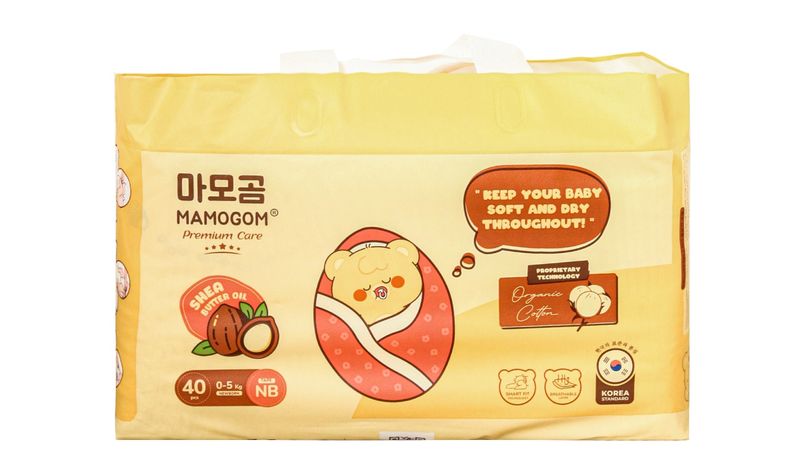 Bỉm - Tã dán sơ sinh hữu cơ Mamogom Newborn 40 miếng