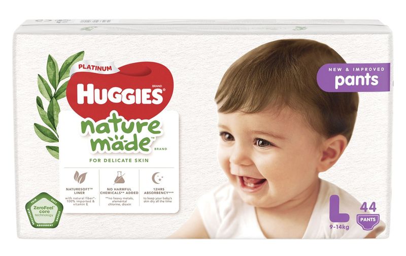 Tã quần Huggies Platinum Naturemade size L 44 miếng
