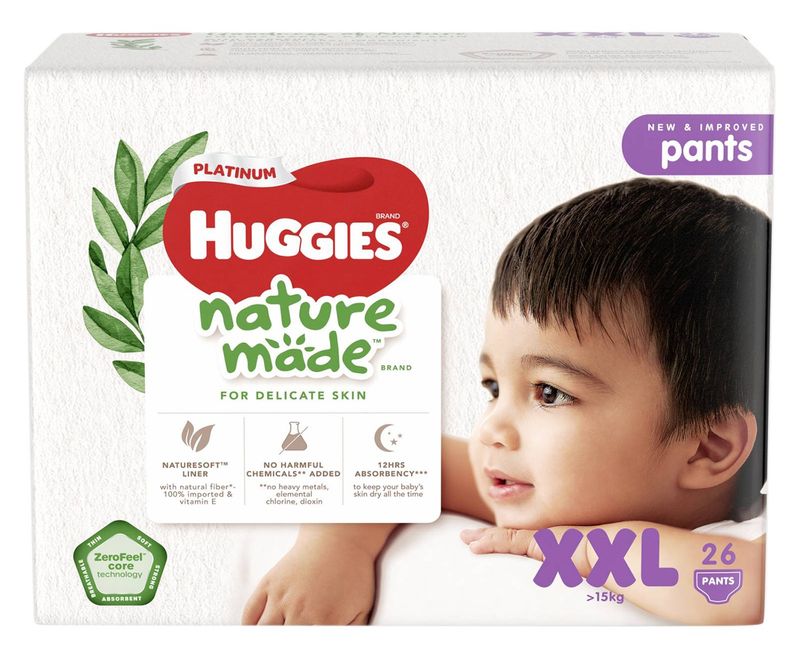 Tã quần Huggies Platinum Naturemade size XXL 26 miếng