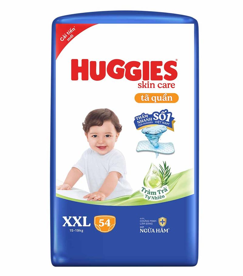 Bỉm - Tã quần Huggies cộng miếng size XXL 54 + 8 miếng