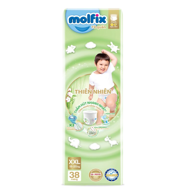  Tã quần Molfix thiên nhiên size XXL