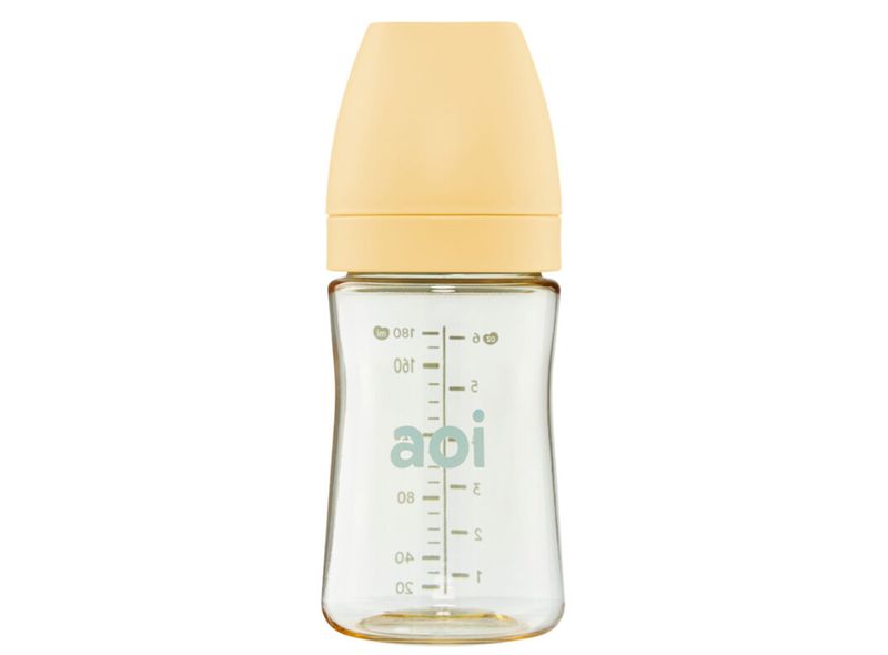 Bình sữaAoi Flow đơn sắc màu vàng baby - 180ml