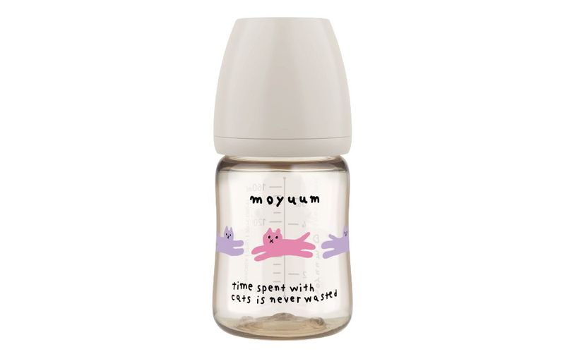 Bình sữa Moyuum PPSU With Cat màu xám 170ml