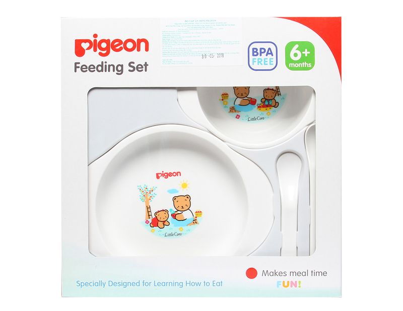bộ bát đĩa tập ăn Mini Pigeon