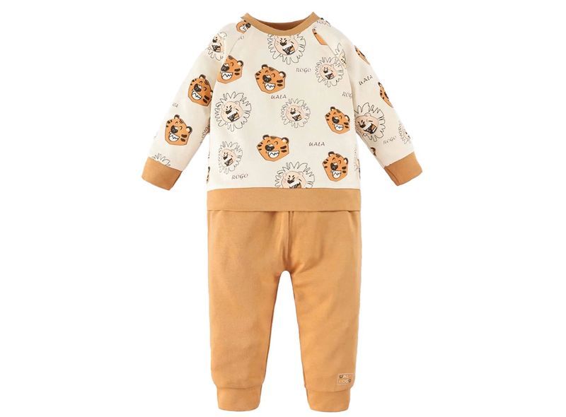 Bộ nỉ cotton dài tay bé trai Uala Rogo in hình UR3803