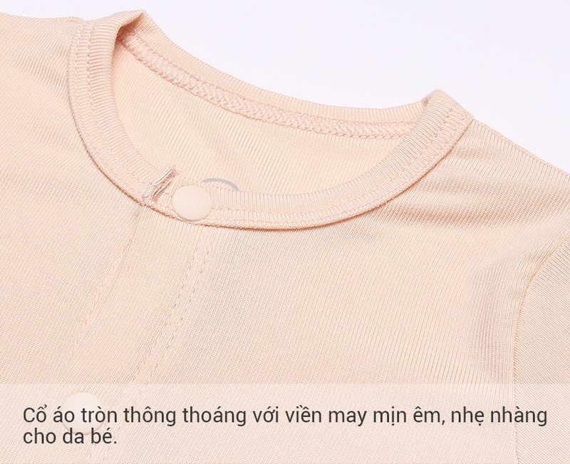 Bộ sơ sinh cài giữa dài tay Bibo's Petit LV260 kem
