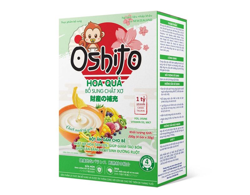 Bột ăn dặm Oshito hoa quả tổng hợp