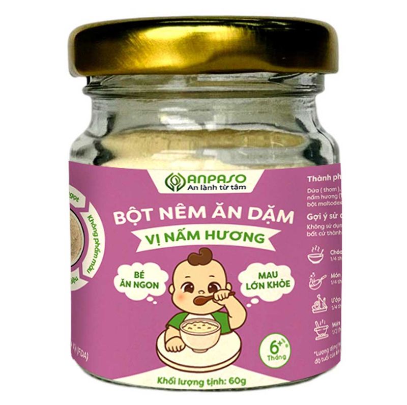 bột nêm ăn dặm Anpaso vị nấm hương