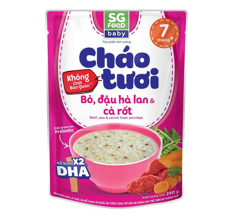 cháo tươi sài gòn food baby vị bò