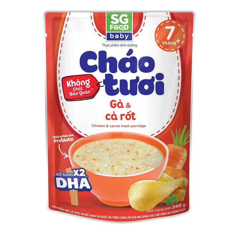 cháo tươi sài gòn food baby vị gà