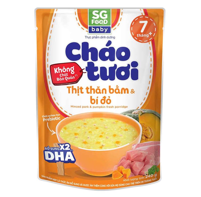 cháo tươi sài gòn food baby vị thịt bắm