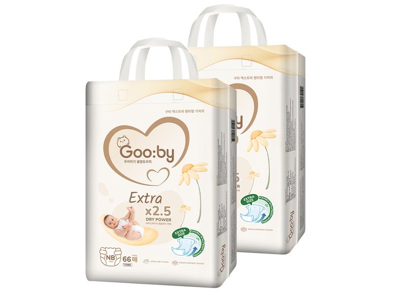  Bỉm - Tã dán Gooby Extra size Newborn Little 66 miếng