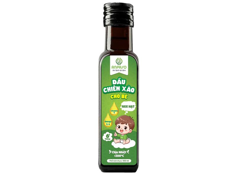 Dầu chiên xào cho bé Anpaso mix hạt 100ml
