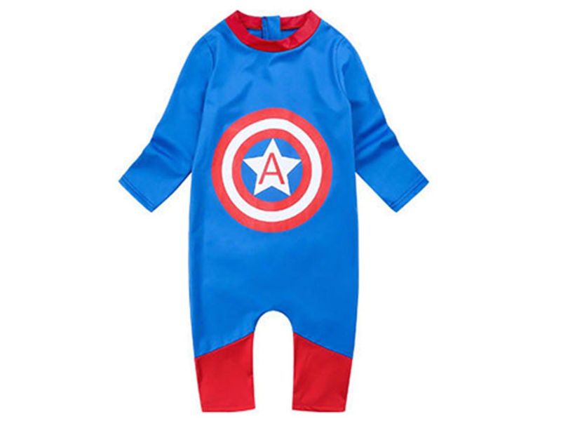 Đồ bơi bé trai kín toàn thân Captain America