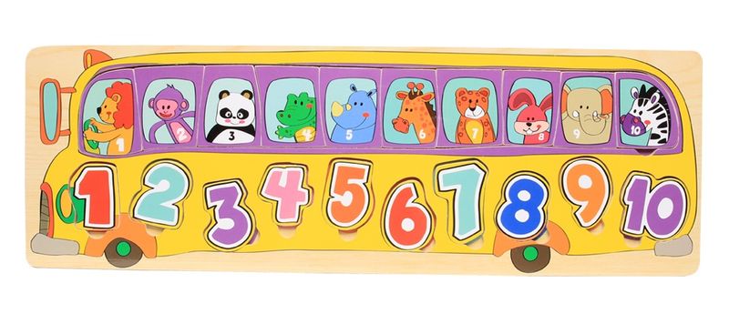 Đồ chơi gỗ ToP BRIGHT xe bus số