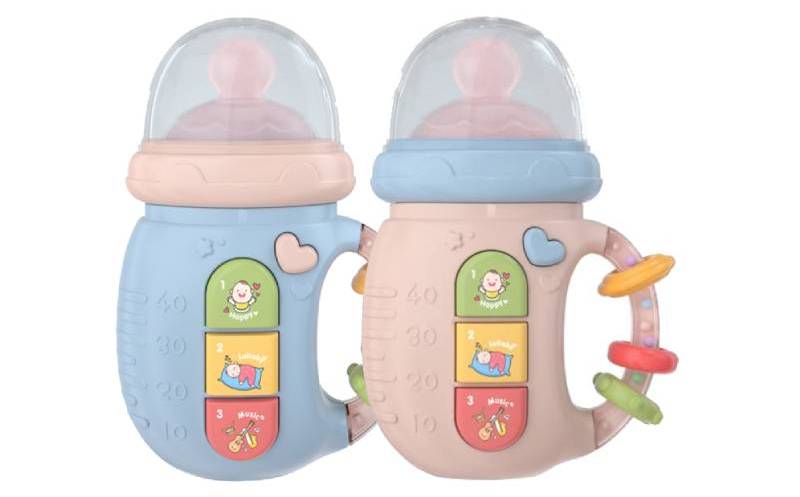 Đồ chơi lục lạc gặm nướu hình bình sữa có nhạc 220