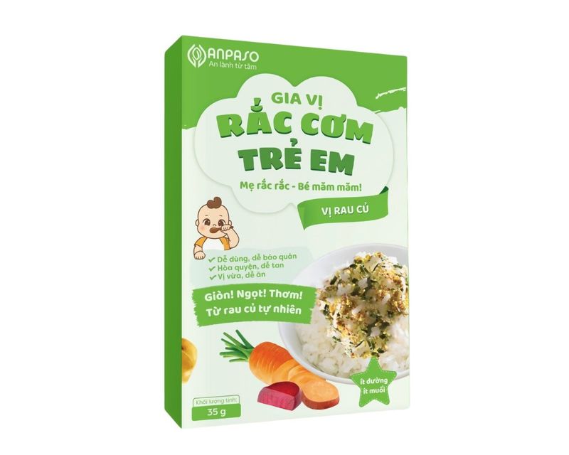 Gia vị rắc cơm trẻ em Anpaso vị rau củ 35g