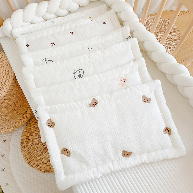 gối sơ sinh 100% cotton 