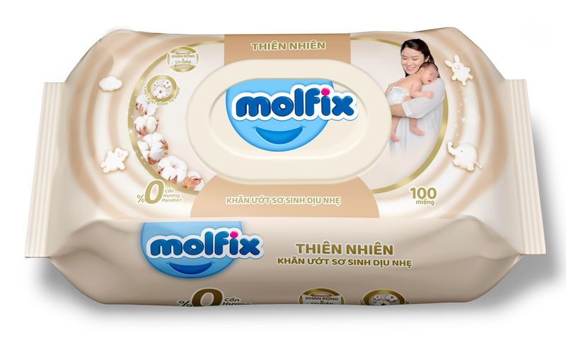 Khăn ướt Molfix thiên nhiên