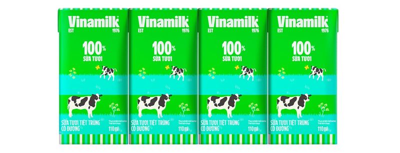 Sữa tươi tiệt trùng Vinamilk có đường 110ml