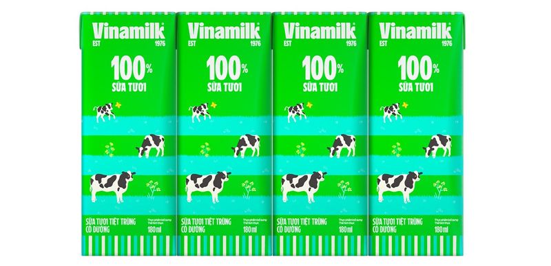 Sữa tươi tiệt trùng Vinamilk có đường 180ml