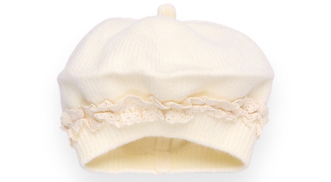 Mũ nồi beret phong cách Hàn Quốc màu trắng