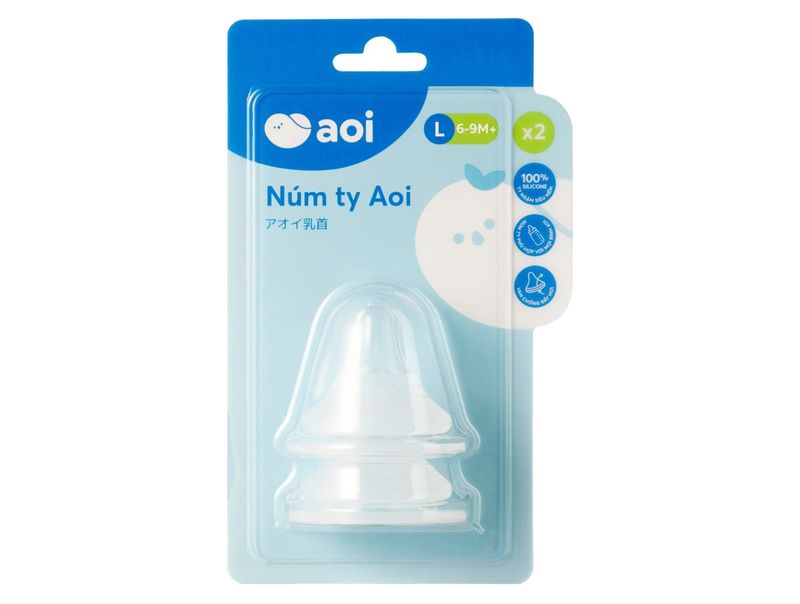 Núm ty thay Aoi size L 6-9 tháng - vỉ đôi