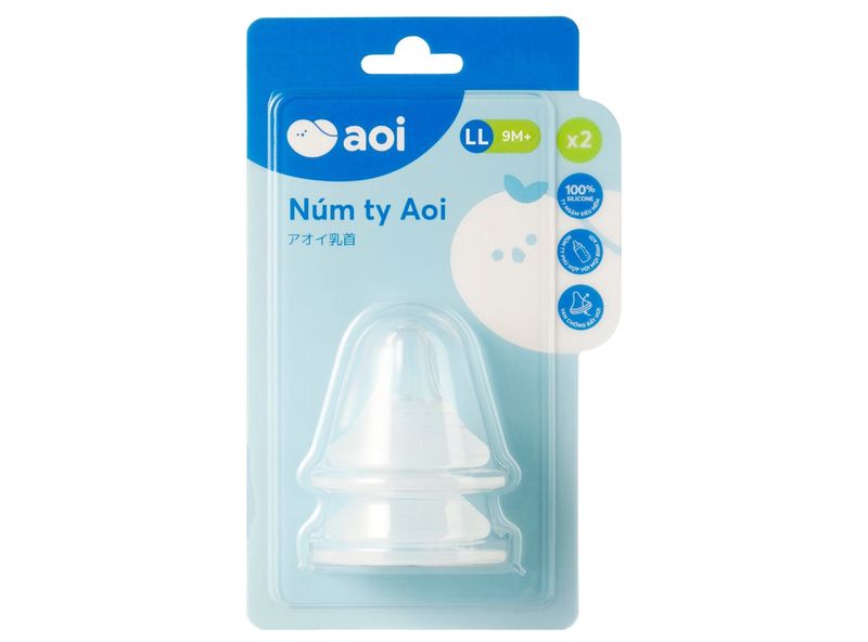 Núm ty thay Aoi size LL trên 9 tháng - vỉ đôi