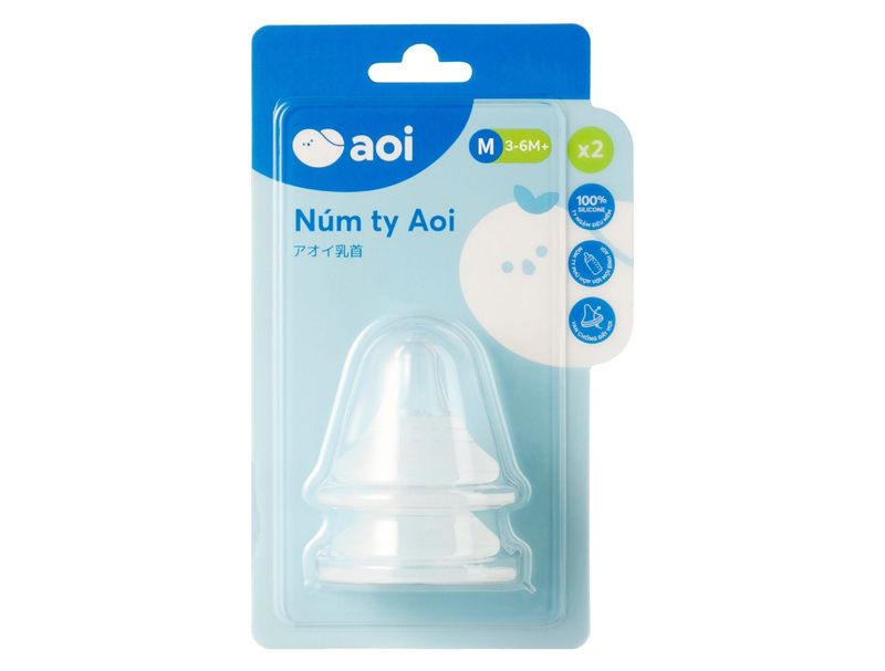 Núm ty thay Aoi size M 3-6 tháng - vỉ đôi