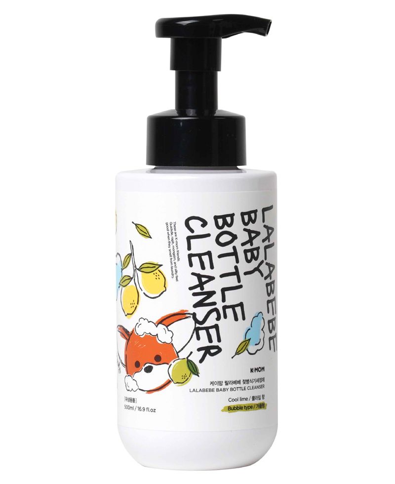 Nước rửa bình Lalabebe K-mom thuần chay chai tạo bọt 500ml