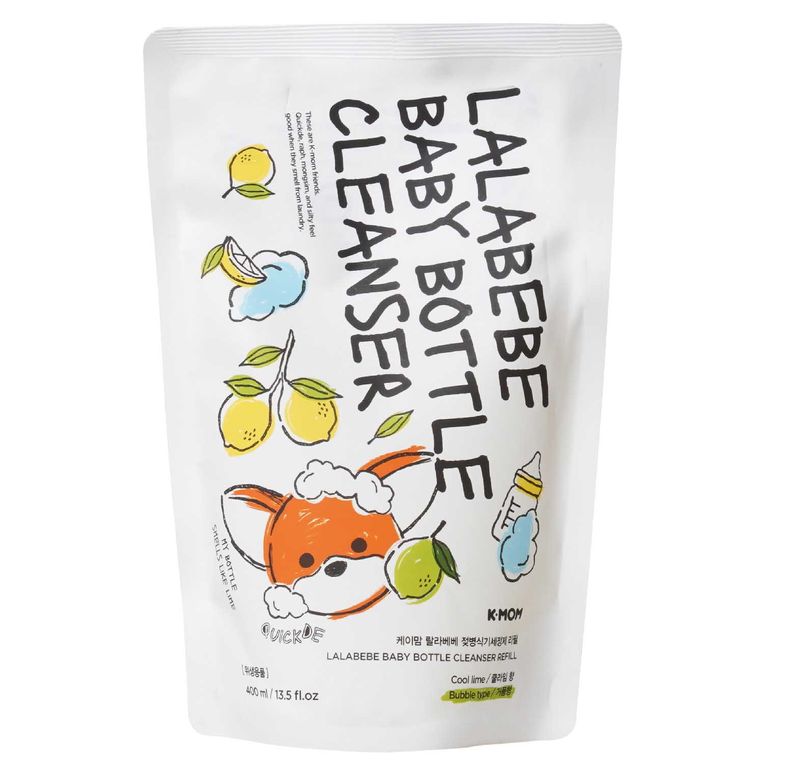 Nước rửa bình Lalabebe K-mom thuần chay túi tạo bọt 500ml