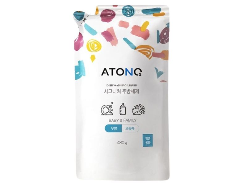 Nước rửa bình sữa, chén bát Atono2 480g